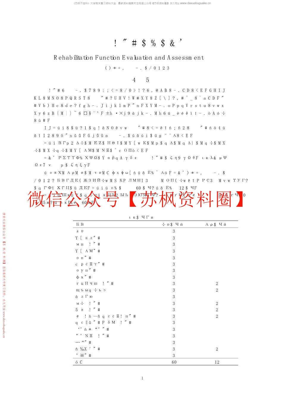 康复功能评定学